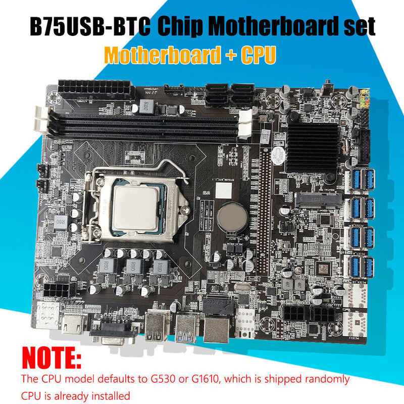 B75USB-BTC ETH BTC Mining Motherboard for LGA 1155 HDMI-Compatible+VGA Motherboard