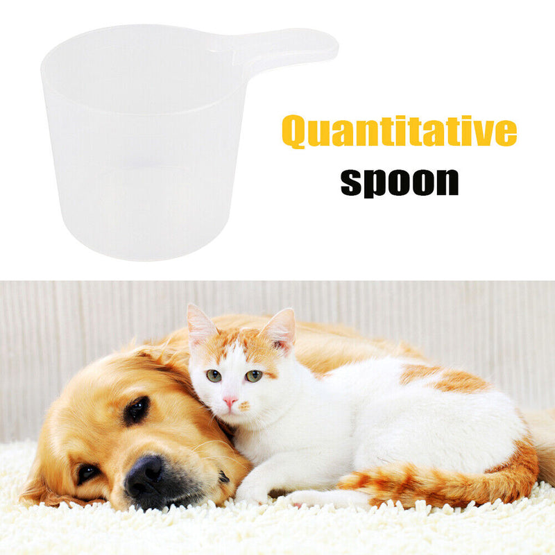 Cat Dog Food Spoon Handheld Feeding Quantitative Pet Measuring Cup Scoop Newly