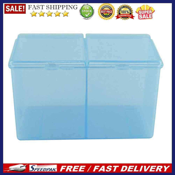 Double Grids Compartments Cotton Storage Box Nail Art Gel Polish Remover Hold