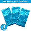 3pcs Ocean Wave Tablecloth Prints Dining Desk Table Cover Beach Picnic Blanket