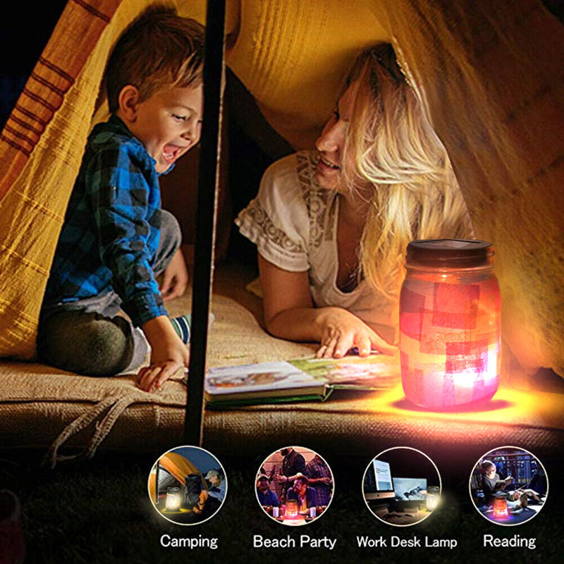 Outdoor LED Lantern Solar Hiking Camping Lamp Portable Light Atmosphere Light