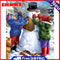 Making Snowman Colouring Oil Canvas Picture DIY Hand Painted Paint By Number Kit
