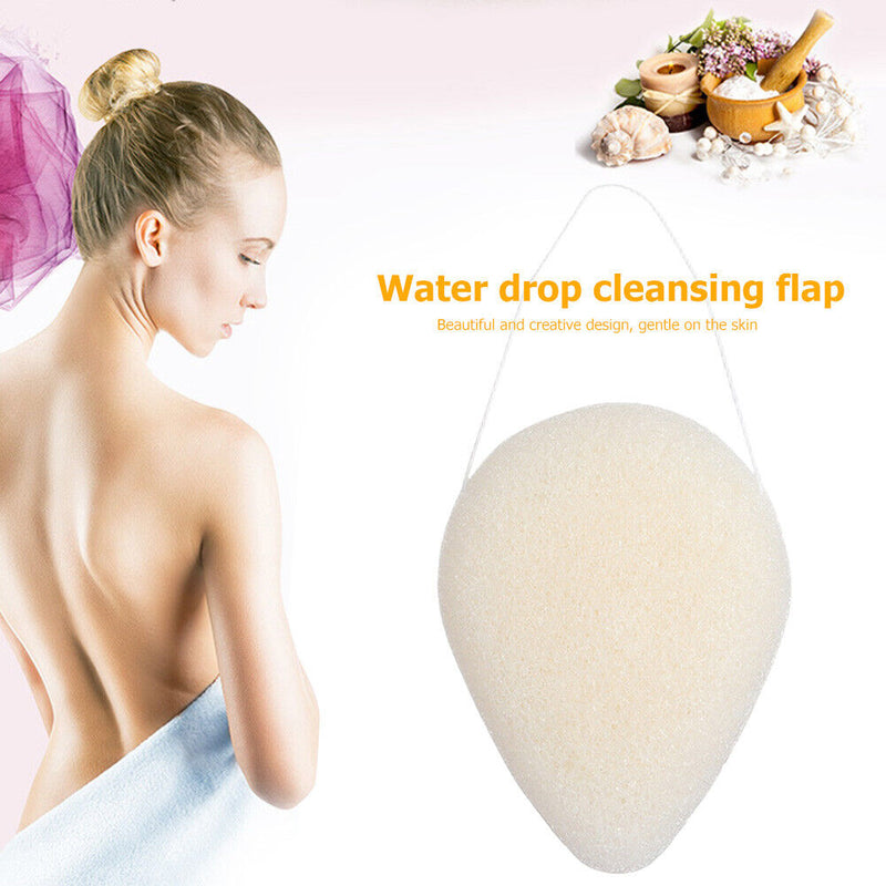 Water Drop Konjac Sponge Cosmetics Puff Facial Care Cleanser Flutter with S