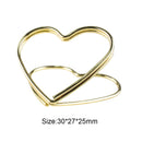 10pcs Love Heart Shaped Card Holder Metal Table Number Photo Business Card
