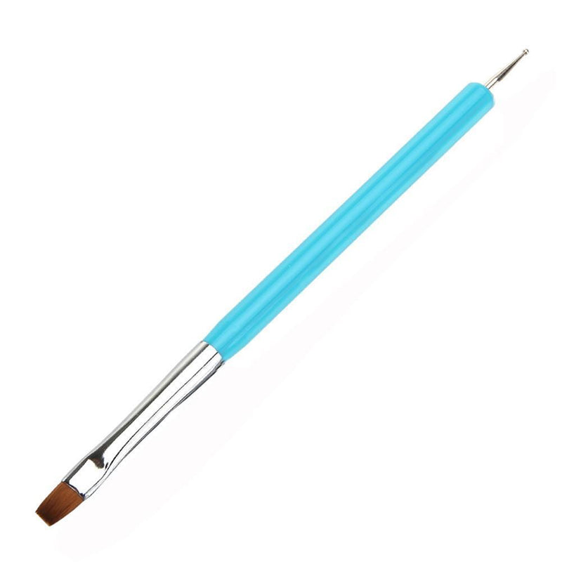 Pro Double-Ends Nail Art Pen Painting Dotting Brush Tools(Light Blue)