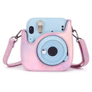 PU Leather Camera Case Protector for Instax Mini 11 9 8+ 8 (Aurora Pink) Newly