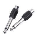 4pcs RCA/AV Female to 6.35mm 1/4 Inch Male Mono Audio Adapters Connecters Newly