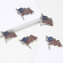 American Flag USA National Flag Star Lapel Pins Crystal Brooch Badge L0Y4