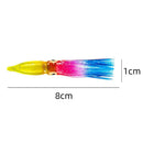 10pcs 8cm Squid Skirts Bionic Fishing Lures Crankbait Soft Swimbait Color