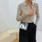 #A 2pcs Transparent PVC Shoulder Bags Women Print Clear Chain Messenger Handba