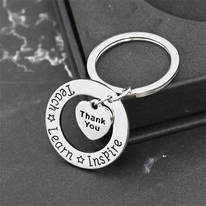 You Teacher Love Heart Key Chain Keyring Teacher's Day Gift Teachers Keychain