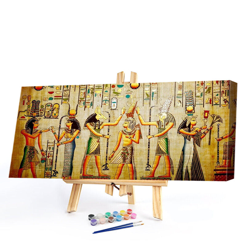 Egyptian Frescoes Oil Paint By Numbers Kits DIY Handpainted on Canvas Craft