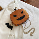 Fashion Funny Pumpkin Shape Chain Purse Handbag Women Glitter Crossbody Bags