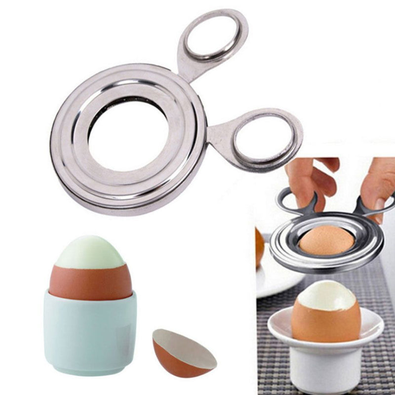 DIY Boiled Egg Shell Cutter Egg Opener Topper Cutter Scissors Flower Shaper