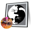 Black White Cat 5D Diamond Painting Embroidery DIY Cross Stitch Home Decor