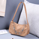 Fashion Women Pure Color Shoulder Underarm Bag Casual Butterfly Chain Mini Purse