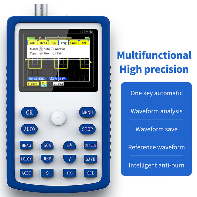 Electronic Test Digital Oscilloscope 500M Sampling Rate 110MHz Bandwidth Tools