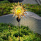 Solar LED Sun Moon Flame Light Retro Iron Landscape Lawn Lamps (C)(Yellow) Newly