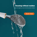 Toilet Brush with Holder Set Auto Wall-Mounted Deep-Cleaning (White) Newly