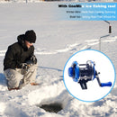 Winter Mini Baitcasting Boat Fishing Reel Roller Coil Fish Wheel (Blue) Newly