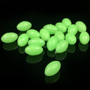 100pcs Hard Luminous Beads Float Balls Fishing Line Stoppers (3.4x5mm Green
