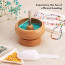 Gem Workshop Haldoo Wood Carved Bead Spinner with Needle Steel 7AE\