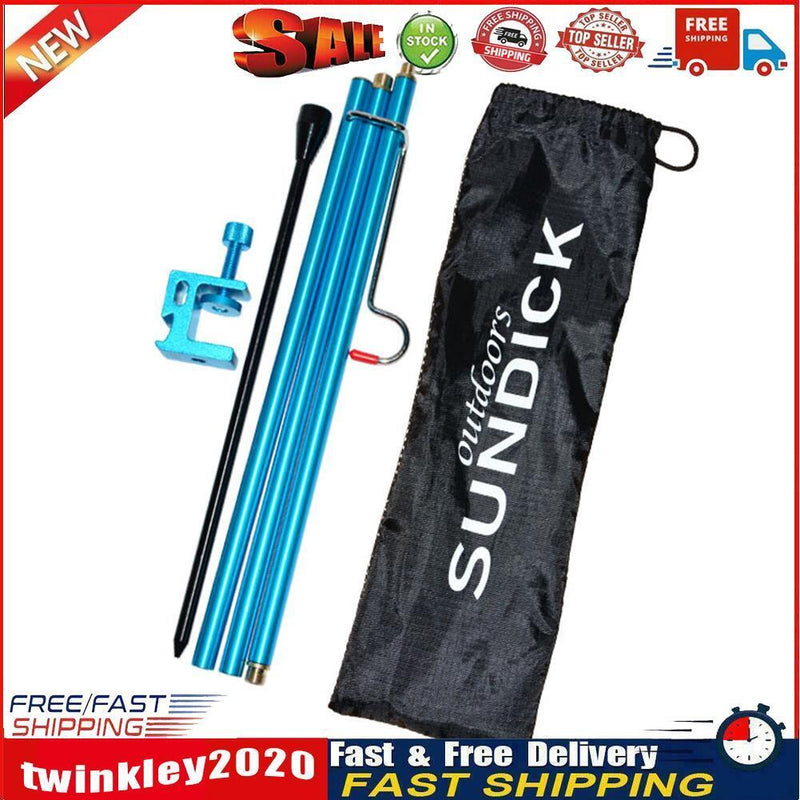 Telescopic Foldable Lamp Rod for Fishing Camping Light Holder Pole (Blue) Newly