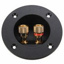 Round Boxes with 2 Banana Jack Stereo Plug Speaker Terminal Connectors