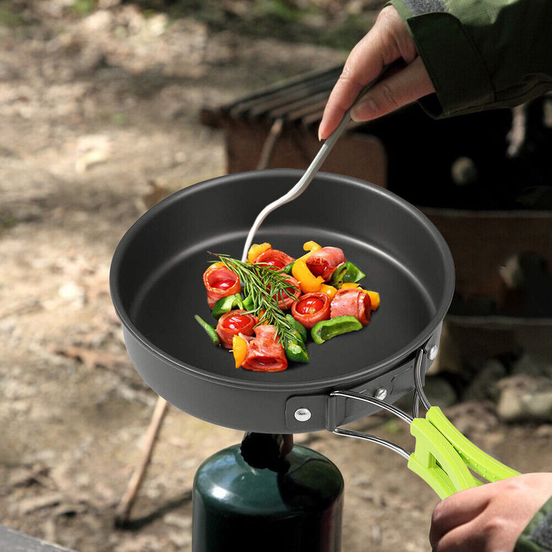 1-2 People Portable Camping Cookware Set Outdoor Cooking Equipment Utensils