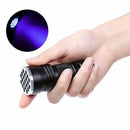 Light Fluorescence Flashlight Torch Black Light UV Flashlight 21Lamp Beads