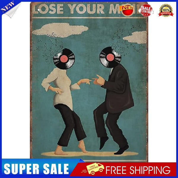Record Couple Retro Metal Plate Tin Sign for Bar Pub Club Cafe Wall Art
