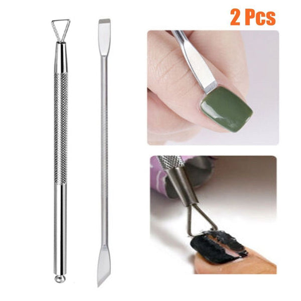 Dual-ended Cuticle Pusher Stick Rod Set Nail Gel Cleaner Nail Polish Remover