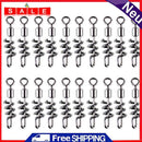 20pcs Fishing Barrel with Swirl Stainless Steel Solid Ring Connectors