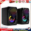 X2 Computer Speakers USB Powered 3Wx2 Bass Speakers with RGB Light for PC Newly