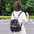 Retro Women Oxford Cloth Hit Color Anti-theft Backpacks Shoulder Crossbody Bag