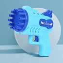 Bubble Guns Toys 12 Holes Electric Bubbles Machine for Kids Play (Blue)
