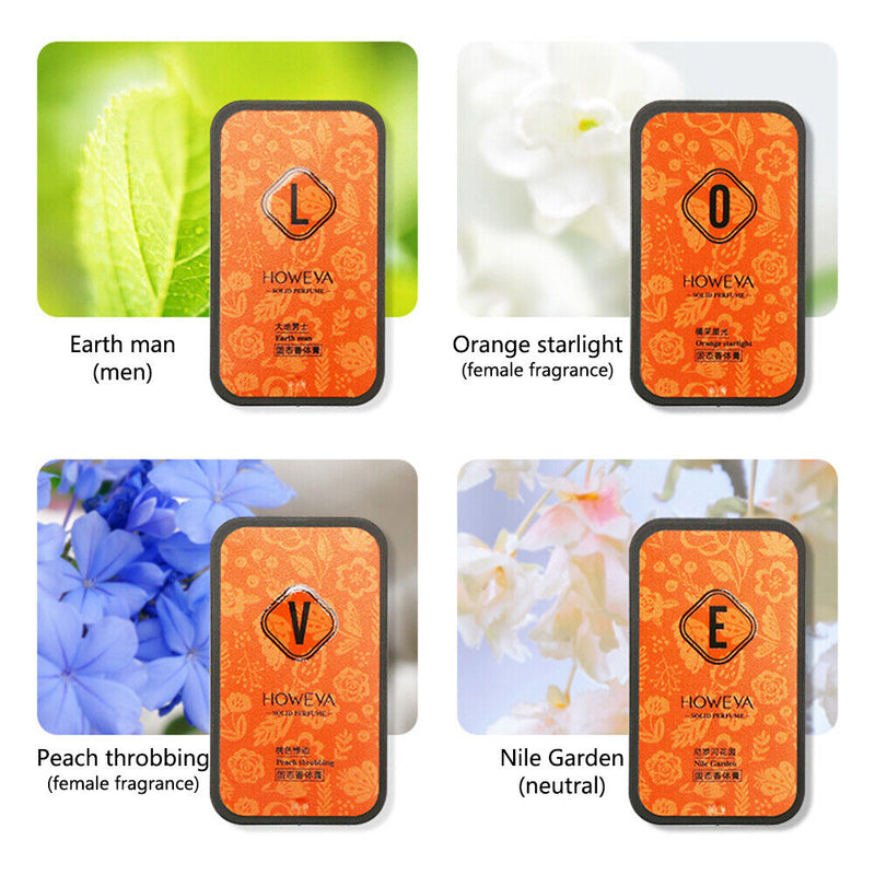 Unisex Apply Perfume Set Mini Solid Perfume Kit Push Cover Use for Birthday Gift