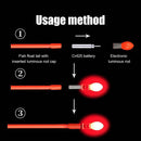 2pcs LED Electric Fishing Float Light + Battery Night Luminous Buoy (Red) Newly