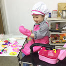 11pcs Kids Chef Set Cook Costume Apron Chef Hat Children Cooking Role Play Toys
