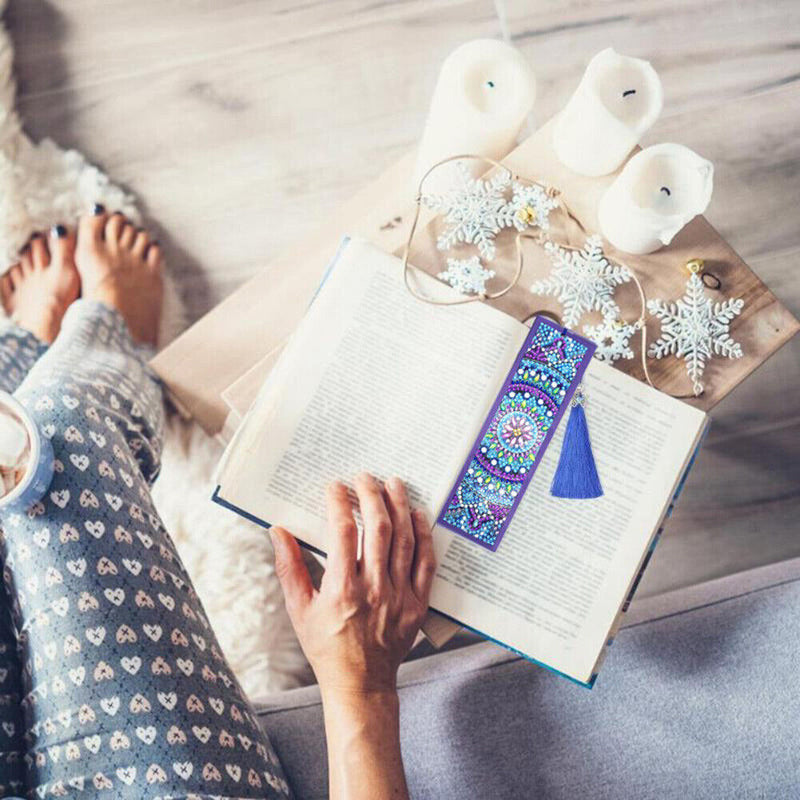 Retro Pattern Diamond Painting Bookmark DIY Special Shaped Cross Stitch Craft