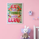 Rhinestone Alphabet Creative Abstract Diamond Painting Full Round Drill Poster