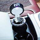 Car Ashtray with LED Lights Auto Cigarette Container Holder Box (Black) Newly