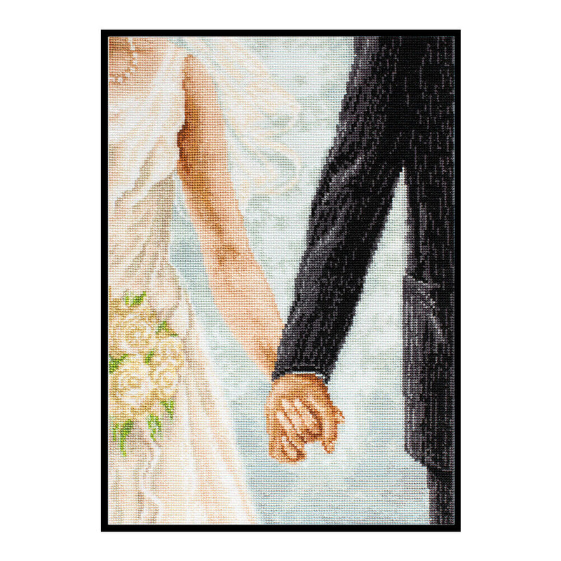 Full Embroidery Holding Hands Stamped 11CT Needlework Sets DIY Cross Stitch Kits