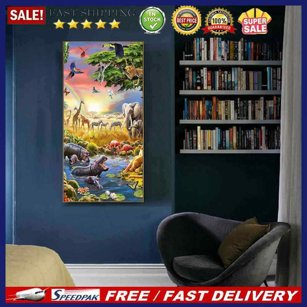 5D DIY Full Diamond Animal World Round Diamond Rhinestone Diamond Painting