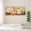 White Flower Oil Paint By Numbers Kits Canvas Picture Wall Art DIY Craft Decor