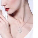 Gifts Women Girls Zircon Animal Pendant "Always In My Heart" Elephant Necklace
