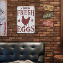 Fresh Egg Sheet Metal Drawing Metal Painting Tin Wall Home Poster Bedroom Sign