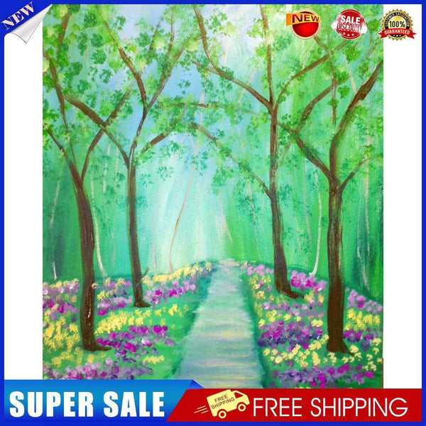Forest Path Oil Paint By Numbers DIY Handpainted on Canvas Wall Art Picture