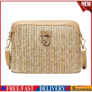 Straw Crossbody Bag Boho Beach Holiday Women Shoulder Bags (Light Brown)