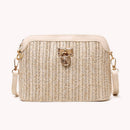 Summer Beach Straw Messenger Bags Shell Women Woven Shoulder Purse Handbags